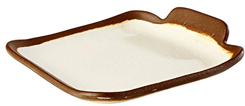 APS – Plato Crocker de melamina, color crema, 14 x 13 x 2,5 cm