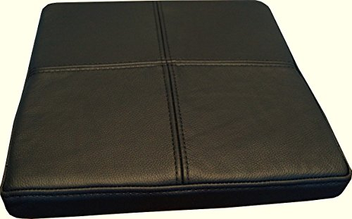 Quattro Meble Schwarz Echtleder Sitzkissen Lederkissen Sitzpolster fur Sessel Stuhle Echt Leder Kissen Sitzauflage Auflage (B-40 x T-30 cm)