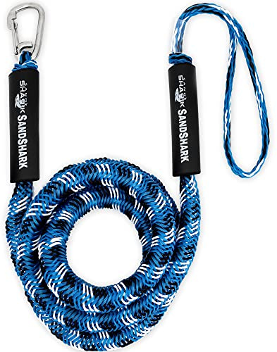 SandShark Ligne d'ancrage élastique de qualité supérieure de 2,1 à 4,3 m pour Bateau - Absorbe Les Chocs sur Les Ancres et Les quais - avec Clip en Acier Inoxydable - Conçu pour SandShark Anchor.