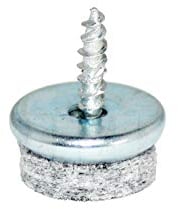 HKB ® 32 Stück Filzgleiter zum Schrauben, Ø 18mm, Stahl verzinkt mit 5mm starkem, grauem Filz in Metallsockel, strapazierfähig, stabil und langlebig, Hersteller HKB, Artikelnr. 51299