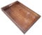 Bandeja grande de madera, 60 x 40 x 6 cm, color marrón