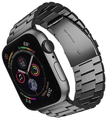 ARTCHE 41mm 40mm 38mm Correa para Apple Watch, Acero Inoxidable Correa Metal Reemplazo de Banda Compatible con iwatch Series 8/7/6/SE/5/4/3/2/1 - Negro