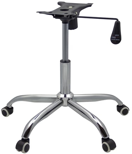 Charles Jacobs Chrome Chair Refurbishment Kit - Star Base with Castors, Chrome Gas Lift and 21cm Mechanism