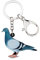 WEVENI Cute Taube Schlüsselanhänger Charms Acryl Taube Schlüsselring Vogel Schmuck für Frauen Mädchen Auto Zubehör (Blau)