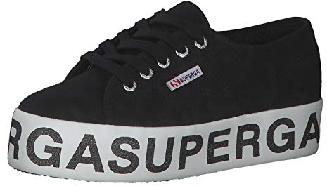 Superga 8032963274220, Sneaker, Black-Black, 39 EU
