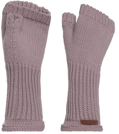 KNIT FACTORY - Cleo Handstulpen - Fingerlose Handschuhe - Gestrickte Handschuhe für Winter - Damen Handstulpen aus Wolle - Hochwertige Qualität - Mauve