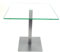 freeroom24 Designer Beistelltisch Glas Silber 50x50x80cm - Wohnzimmertisch modern - stabiler Couchtisch - praktischer Coffee Table eckig - kleiner Kaffeetisch - Glastisch - Sofatisch - Made in Germany