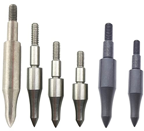 SHARROW 12 STK. Bogenschießen Pfeilspitzen Eingeschraubte Pfeilspitzen 100/125/150/200 Grain Boradheads Traditionelle Jagdpfeilspitzen für Recurvebogen Compoundbogen Übungsziel (125 Körner, Schwarz)