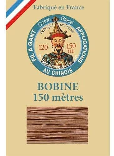 Sajou Bobine de Fil à Gant - Fil Patchwork et appliqué Fil Au Chinois - Fabriqué en France - Coloris 217 : Noisette