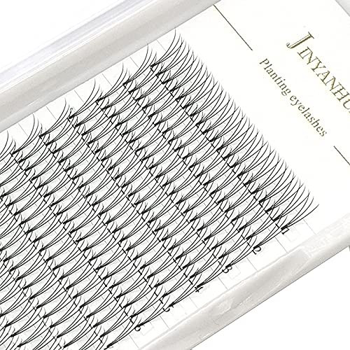 2d/3d Volume Eyelash Extensions Premade Fans Eyelashes Short Stem 0.10mm Thickness C/D Curl 8-14mm Super Soft Handmade Fans Lashes Extensions (10mm, 3D-0.1-C Curl)
