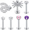 JFORYOU 16G Helix Tragus Ohrringe Piercing Spinne Lippenringe labret Studs Chirurgischer Stahl Cartilage Piercing schmuck für Frauen Männer