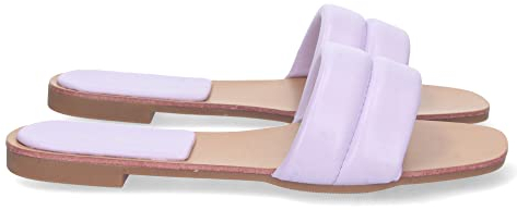 shoes&blues.es 73712 Sandalia Plana para Mujer, Comoda, Estilo Basico, para Uso Diario, con Pala Acolchada, y Talon Abierto Lila Talla 41