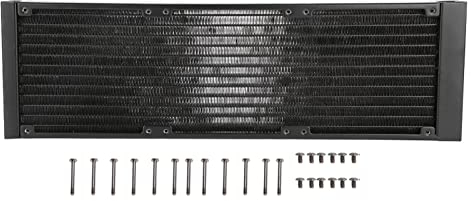Jectse Wasserkühlung Computer Kühler,12 Rohre G1/4 Gewinde PC Wärmetauscher Wasserkühlung Kühlkörper,Wasserabscheider Wasserkühler Rohr für PC (360mm)