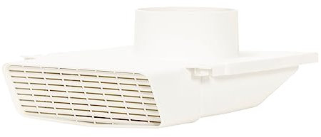 PreVent-It Soffit Vents 4 Inch - Only Design that Prevents Moist Air from Re-entering Home, Under Eave Exterior Vents for Bathroom Exhaust Fan, Screws Included, White, 1-Pack