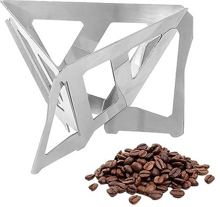 Visiblurry Kaffeetropfkegel - Tragbarer, Abnehmbarer Kaffeefilter aus Edelstahl,Wiederverwendbare Kaffeefilter für den Arbeitsplatz, Zuhause, Reisen, Picknick, Camping, Kaffeefilterkegel