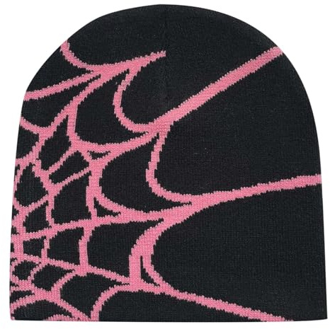 boseucn Y2k Beanie Mütze Herren Damen Teenager Y2k Cap Winter Knit Skater Beanie Mütze Hip Hop Strickmützen Baumwolle MEA Culpa Printed Y2k Beanie Cap Hat Pink Harajuku Fashion Wintermütze