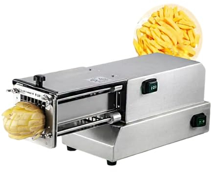 Cortadora De Patatas Eléctrica, Máquina Automática Comercial De Papas Fritas, Cortador Y Empujador De Frutas Y Verduras,Machine,10mm thick