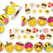 Emoji-Pinnwand-Bordüre, 15 m pro Rolle, zweiseitig bedruckt, Retro-Pinnwand, Bordüre für Klassenzimmer, Schulanfang, Dekoration