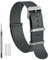 WOCCI 18mm Militär Nylon Uhrenarmband, Einteiliges Nylon Armband für Damen und Herren, Silberne Schnalle (Smog)