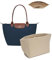 Umiup Geldbörsen-Organizer-Einsatz für Longchamp Le Pliage mittelgroße Handtaschen-Einsatz, Filz-Handtaschen-Organizer, große Tragetasche mit Getränkehalter, Taschen-Organizer mit Reißverschluss, 8