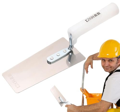 Cazzuola per intonaco, Cazzuola per finitura in calcestruzzo in acciaio inossidabile, strumenti di finitura in calcestruzzo Cazzuola per malta con manico ergonomico, strumenti da costruzione per