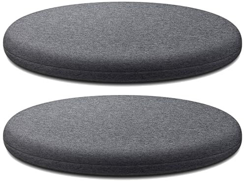 VEAI Rundes Stuhlkissen 40cm/35cm/45cm/50cm/60cm, Rundes Memory-Schaum-Sitzkissen, Runde Stuhlpolster für Outdoor & Indoor Gartenstuhl, Küche oder Esszimmerstuhl(5#,60x60cm/2pcs)