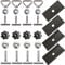 Twowinds Kit Ladungssicherung an Schiene, Fixierschrauben, Basen Unterstützung Schienensicherung, Verankerung Gütern an Schiene, Sichere Gepäckverzurrung T5 T6 California Caravelle 7h5883084c