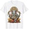 Indische Ganesha und Meditation Designs Unisex T-Shirt, Weiß, S, Kurzarm, Yoga, spirituelles Meditation Design mit Hindu Gott Ganesh