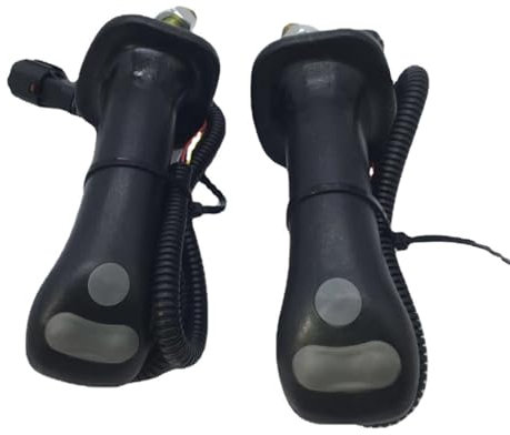 Buachois Manijas de Joystick de Excavadora de 2 Piezas, manijas de Joystick de Excavadora con Botones, Palanca de Joystick de Excavadora de Control preciso con Agarre ergonómico para DX225