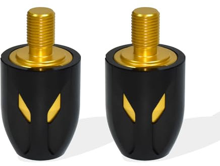 MTCRIGHTER Solide Lenkerlenkerendenkappe Kompatibel mit Suzuki GSX-8R GSX-8S 2023-2024, CNC-Aluminiumlegierung hergestellt (Gold)