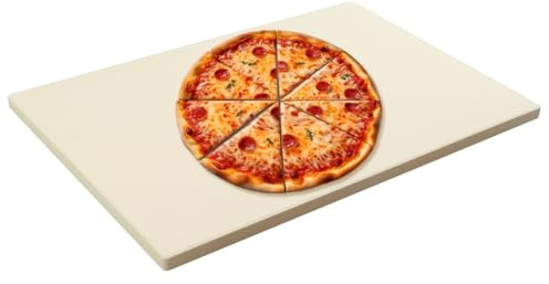 Pizzastein, Backstein, robuster Cordierit-Brotstein für Ofengrill, thermisch schockbeständig, ideal zum Backen verschiedener Größen von Pizza oder Brot (rechteckig, 61 x 44 cm)