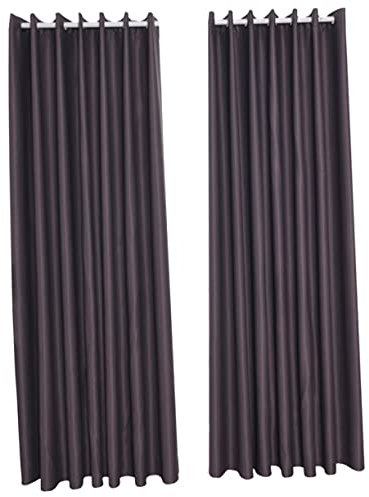 GREENADSCAPE Modern Grey Living Room Bedroom Curtains Blackout Window Dressings Home Decor Dark Grey 213x132cm Perforated Installation