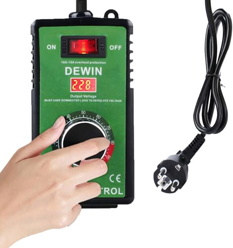 DewinLVD Variateur De Vitesse Pour Moteur 220V, RéGulateur avec Affichage NuméRique éLectronique, RéGulateur De Tension, Convient Pour Meuleuse D'Angle/Perceuse Manuelle