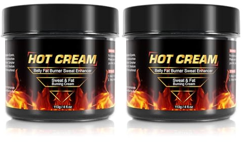 Hot Sweat Cream 2Pack, Creams for Belly Natural Weight Loss Cream Weight Loss Workout Enhancer for Women and Men Cellulite for Thighs Legs Abdomen Arms and Buttocks