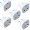 Evoges UK to European EU Travel Adapter Plug Type G to Type C,E,F, 3 Pin to 2 Pin Travel Europe White (Pack of 2)