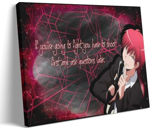 HFGPBVjk Assassination Classroom Anime Character Akabane Karma Wandkunst Bilddruck Moderne Familienzimmer Dekor 24x36inch(60x90cm)