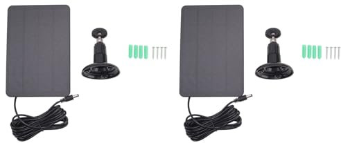 Giwnhvx 2X Solarpanel für Ring-Kamera, für 6-W-Ring-Solarpanel, für Ring-Kamera, Solarpanel für Ring-Spotlight-Cam-Batterie