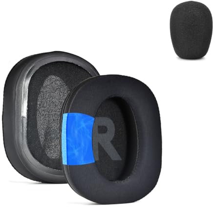 XBERSTAR Ersatz-Ohrpolster für Plantronics (Poly) Rig 600 Pro/Rig 700 Pro (HS/HX)/Rig 700/Rig 800 Pro (HD/HX/HS) Kopfhörer (schwarz)