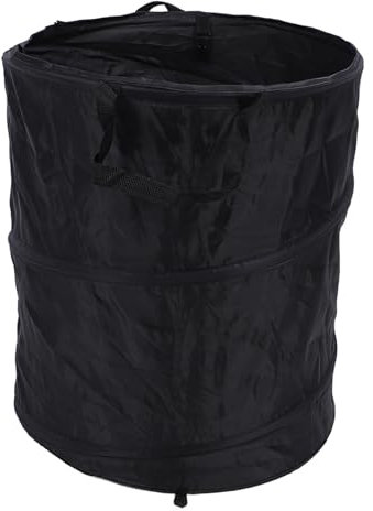 Poubelle Pliable 90 L, Portable et étanche, en Tissu Oxford, Idéale pour le Camping, les Pique-niques et L'extérieur (BLACK)