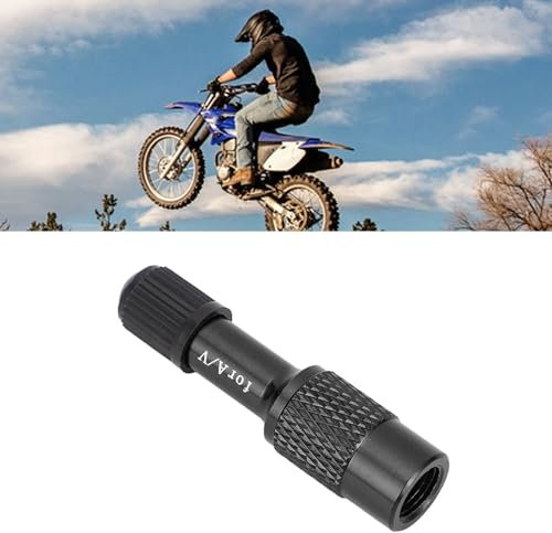 Bike Fork Valve Adapter, Shock Pump Valve Adapter, Fork Air Valve Adapter Extender Tire Pump Accessories for Mountain Bike Road (Black)