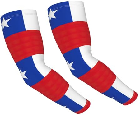 Kashinn Manchons de compression rafraîchissants avec motif drapeau du Chili - Protection UV - Tatouage - Couvre-bras tendance