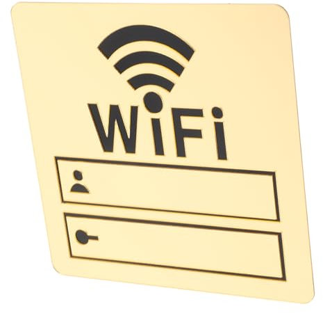 Yardenfun Panneau En Acrylique Auto-adhésif Pour Restaurant Bureau Crèche Décoration Murale Personnalisée 10x10 Cm Couleur or Facile à Installer Panneau De