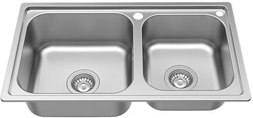 Fregadero de cocina de acero inoxidable de doble cubeta, fregadero de cocina de estilo rústico de empotrar, fregaderos de barra y preparación bajo encimera, fregadero de acero inoxidable para estaci