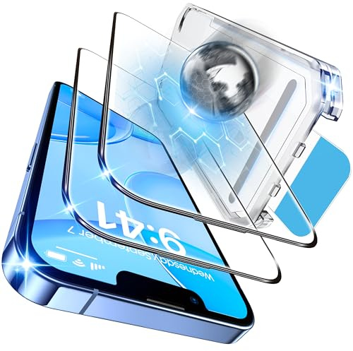Tentoki 2 Stück für iPhone 13 Pro Max / 14 Plus Panzerglas Schutzfolie Glas | Auto Dust Elimination mit Ultra Fit Tray, Einfache Installation, 9H Härte Folie, Blasenfreie, Kompatibel mit Hülle, 6,7 Zoll