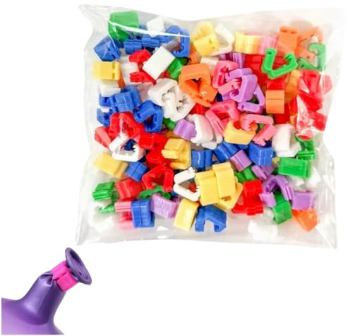 200Pcs Balloon Sealing Clips, Reusable Plastic Locking Clips for Air & Helium Balloons, Multicolor Fast Sealing Tool for Parties, Weddings, Birthdays