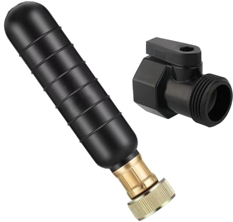 CHSEROK Abflussblasen, Abflussreinigungsblase mit 3/4-Zoll-Absperrventil, Schwarz Gummiblase Abflussreiniger, für Rohre mit Einem Durchmesser von 3,8 bis 7,5 mm