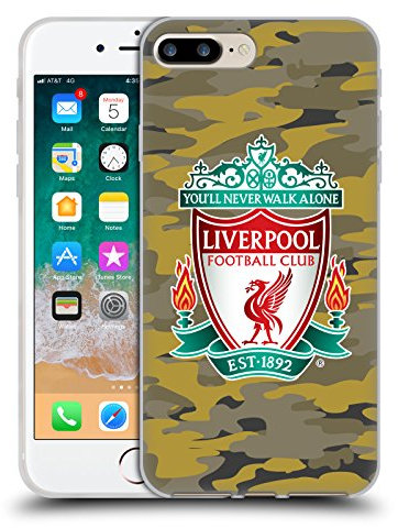 Head Case Designs Officially Licensed Liverpool Football Club Royal Colourways Crest Camou Gel Case [Military Grade Protection] Compatible With Apple iPhone 7 Plus/iPhone 8 Plus