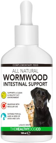 The Healthy Dog Co - Natural Wormwood for Dog and Cat Gut Support - 100 ml (1-2 Year supply)