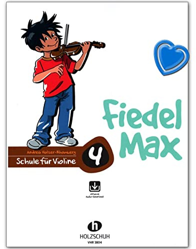Fiedel-Max Schule für Violine Band 4 mit Online Audio und Notenklammer - Alfons Holzschuh Musikverlag - VHR3804-9783920470450 - OHNE CD !