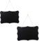 8 x 12 inch Wooden Double Sided Hanging Chalkboard Signs, Vintage Erasable Message Board Sign with Hanging String for Wedding Kitchen Party Decoration, 2 Pack
